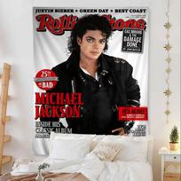 Singer MMichael JJackson Anime Tapestry Hanging Tarot Hippie Wall Rugs Dorm Home Decor 74x94cm(29x37in) red