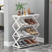 4-Tier Plastic Shoe Rack - Space-Saving, Easy Assembly, Durable Design | Suitable for Entryway and Bedroom|Shoe Storage balta