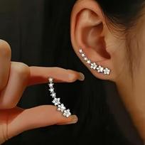 Auskarai „Ear Cuff“ su cirkoniais moterims