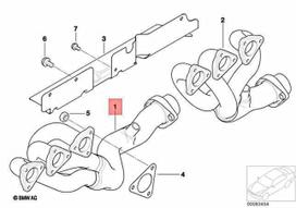 BMW E46 E46 išmetimo kolektorius priekinis originalus 11627833500