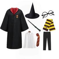 Gry-ffindor Uniform Child Adult Harry-P0tter Same cosplay Stage Performance Costume H0gg 0ates College Halloween Costume M black