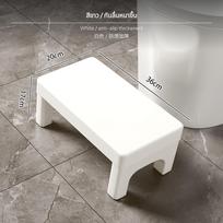Tualeto kėdutė, Vonios kojų atrama, Storas plastikas Squatty Potty suolas, Neslystantis dizainas, PP medžiaga, White white