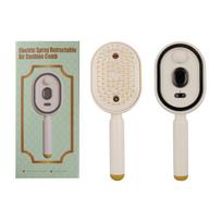 Steam Brush, Spray Hair Brush With Detangling Comb, -Static Hot Steam Hair Brush For Smoothing, Styling & Frizz Control, Portable 10ml One Size smėlis