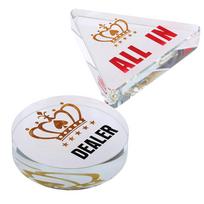 Acrylic Allin Poker Dealer Chip Card Protector Bounty Tournament Coin Gifts as described