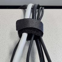 Kabelio tvirtinimas Velcro 20mm x 175mm, juodas, 6vnt