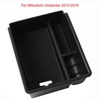 Automobilio centrinio porankio laikymo dėžutės laikiklis, skirtas Mitsubishi Outlander 2013- Centrinės konsolės tvarkyklės juoda