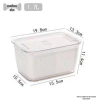 Large Capacity Double-Layer Transparent Food-Grade Sealable Fresh-Keeping Refrigerator Box white