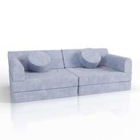 Vaikiškas žaidimų sofa Kayo 150x75x50 cm šviesiai mėlynas