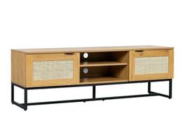 Spintelė TV Capri, rotango, metaliniu pagrindu, 150 cm
