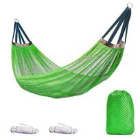 Outdoor Hammock with Carry Bag Portable Heavy Duty Single Person Camping Garden Patio Balcony Porch Backyard Hanging Mesh Swing A