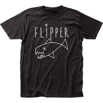 Flipper Logo Mens T Shirt Music Classic Concert Rock Band Tee New Black L black