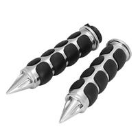 1  4-Ring Air Cushioned Hand Grips w/ Throttle For Harley Honda Kawasaki Suzuki Yamaha Bikes Cruiser Chopper CB147 black
