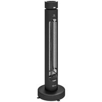 Lauko šildytuvas infraraudonųjų spindulių, vertikalus, 84 cm, aliuminio ir anglies pluošto, juodas