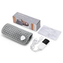 Electric Heating Pad Blanket 4 Levels Timer 10 Levels Temperature Heating Pad For Shoulder Neck Back Spine Leg Winter Warm gray