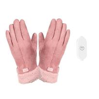 Šildomos pirštinės, USB šildomos pirštinės moterims, moteriškos šildančios pirštinės 1 beige