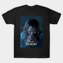 Men Black Print T-shirt The Exorcist No-Cut Transfer Paper Print Cotton Tshirt - Men's Summer Cotton Graphic Tee 5XL įvairiaspalvis