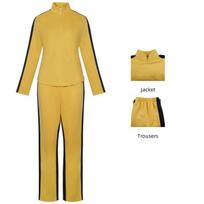 Kill Bill Vol 1 Geltonas Cosplay Kostiumas Helovynui Ir Teminiams Vakarėliams Su Patogiu Pritaikymu XS yellow