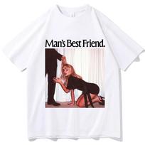 2026 Sabrina-Carpenter Album Man’s Best Friend T-shirt Harajuku O-neck Casual Shirt Gift Oversi M black
