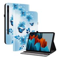 Leather Case for Samsung Galaxy Tab S10 FE Plus 13.1 Case Tab S10 Lite S11 S9 FE S8+ X800 S7+ S9 FE PLUS  11  12.4  Tablet Cover (as the picture,Tab S9-S9 FE) gray