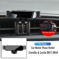 Car Phone Holder For Toyota Corolla 2018-2022 Levin 2014-2022 Gravity Navigation Bracket Stand Air Outlet Clip Rotatable Corolla Levin 19-22snd gray