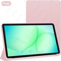 Silicone Case for Samsung Galaxy Tab A9/A11 8.7 inch SM-X110 X130, Trifold Stand Slim Flip Cover, Support Auto Sleep/Wake