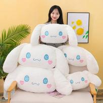 70/90/110/130cm Aoger Cinnamoroll Plush Doll Playthings Cute And Charming Cartoon Car Headrest Pillow Stuffed Toy Back Cushion Children Birth Date 65-70CM white