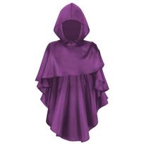 Renesansinis Viduramžių gobtuvas, Postapokaliptinė skara, Cosplay Helovino kostiumai Šamano gobtuvas Apsirengimo apsiaustas Dovanos violetinė