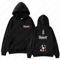 Naujas stilius Atvyko Vyriškas Juodas Slipknot Grafinis Džemperis su Gobtuvu – Nu Metal Grupės Spaudinys Per didelis Kirpimas Streetwear Megztinis laisvas kirpimas L black