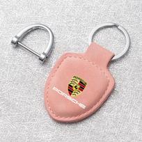 For Porsche 918 911 718 Taycan Panamera Cayenne Boxster Cayman  Suede Car Emblem Key Chain Ring Holder Car Keychain Accessories YP4 gray