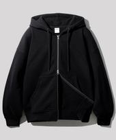 Jemut Stone Heavyweight Two-Way Zip-Up Hoodie 6 Styles Black Kjhd2474 Black/Xl black