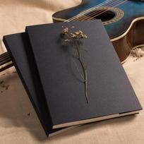 B5 Black Blank Sketch Book , Kraft Inner Page Sketchbook for Drawing B5 juoda