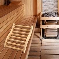 Sauna Backrest Ergonomic Accessories Comfortable Wooden S Shape Support for Steam Room,Sauna brown