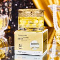 Collagen Taro Snail Peptide Anti-Wrinkle Hydrating Firming Setting Cream for Anti-Aging & Moisturizing yellow