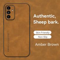 Sheepskin Leather Case For Samsung Galaxy S23 Ultra S22 Plus A14 A34 A54 5G A04S A24 A13 A52 A32 A23 A73 Shockproof Luxury Cover Samsung S24 Ultra vyno raudonos spalvos