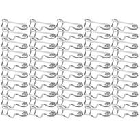 100Pcs Metal Steel Wire Curved Safety Pins Silver Locking Pin Clasps S-Shaped Pins  For Sewing 32mm/1.26in white