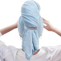 Quick-Drying Sauna Hair Towel Satin Hat For Sleeping Microfiber Cap Home Large Household Merchandises With Elastic Band Bathroom white