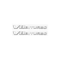 3D Chromuotos Juodos Raidės C63s V8 Biturbo ABS Emblema Mercedes Benz AMG C63s Coupe Automobilio Šoninis Sparnas Bagažinė Vardinė Plokštelė Logotipo Lipdukas HU9 gray