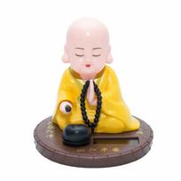 Devout Prayer Solar Nodding Buddha Toys Nodding Buddhist Monk Figurines  Home Office Decoration S