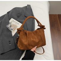 Retro Suede Crossbody Bag for Women Fashion Handle Shoulder Bag Casual Comfortable Commuting Bag kava