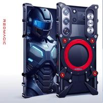 Metalinis be rėmelio smūgiams atsparus dėklas Nubia Redmagic 10 Pro Red Magic 9 9s 8 8s Pro, su besisukančiu laikikliu, aliuminio be rėmelio dėklas Magic 9 Pro gray