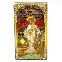 Golden Art Nouveau Tarot Card Deck With Puzzles For Emotions And Thought Development black