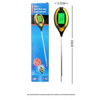 4 viename dirvožemio testeris: Skaitmeninis pH, šviesos, temperatūros ir drėgmės matuoklis su foniniu apšvietimu 4-in-1 Soil Tester - Boxed blue