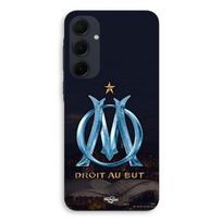 Phone case - MANIACASE - Samsung galaxy A55 - Silicone - OM logo - Blue and gold mėlyna