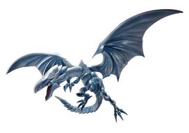 TAMASHII NATIONS S.H. MonsterArts Yu-Gi-Oh! Blue-Eyes White Dragon Action Figure – 220mm, Pre-Painted PVC & ABS gray