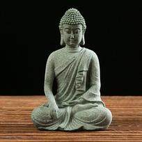 Sandstone Buddha Fish Tank Decoration Craft Meditation Buddha Buddha Zen Sculpture Micro Landscape Buddha Figurine S gray