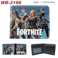 Fortnite PU piniginė trumpa dvigubo sulankstymo monetų piniginė odinis nuotraukos kortelės laikiklis studentų piniginės berniukams mergaitėms animacinių filmų rašto piniginės