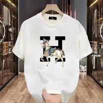 2026 Spring of The Season Crew Neck Half Sleeve T-Shirt High End Round Neck Print Round Nec XXXL gray