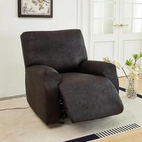 1/2/3 Seater Leather Like Recliner Sofa Covers Recliner Couch Covers4/6 8 Pieces Washable Stretch Reclining Sofa Slipcovers 1 Seat tamsiai ruda spalva