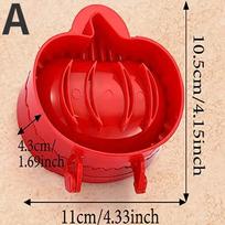 Halloween Christmas Mold Pie Cutter and Sealer Round Empanada Press Maker Pumpkin Mould Kitchen Gadget Cookie Mould for Baking brown