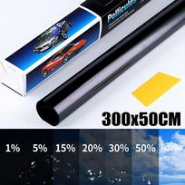 1 Ritininis Juodas 50x3m Automobilio Langų Tamsinimo Plėvelė Stiklo Lipdukas VLT 1%-50% Saulės Atspalvis Langų Tamsinimas Saulės UV Apsaugos Folijos Lipdukai Plėvelės 35 Percent Clear gray